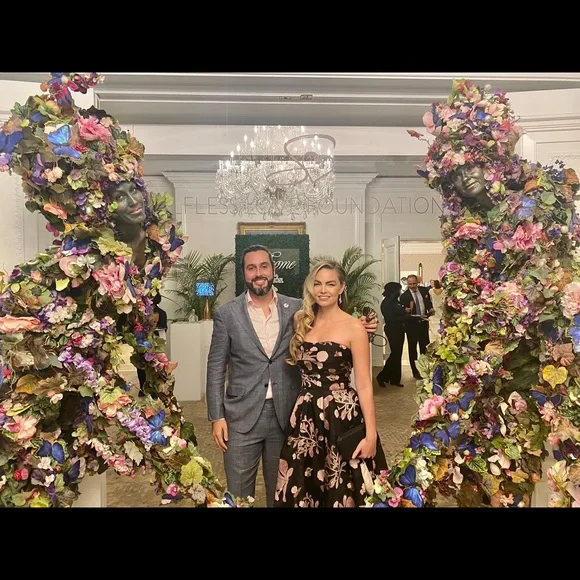 Marchese Notte floral and strapless evening gown - Picture 3 of 3